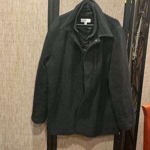 Calvin Klein Men's Black Pea Coat